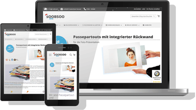 Passgenaue Passepartouts durch Konfigurator - Onlinewerbung