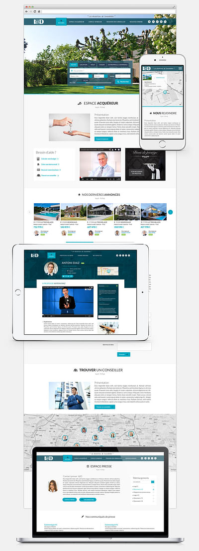 Refonte site immobilier - I@D - Application web
