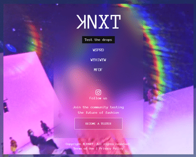 KNXT (client anonyme dans le luxe/fashion) - Drops - Application mobile
