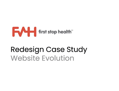 First Stop Health: Redesign Case Study - Création de site internet