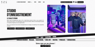 Le Chalet Studio Site Web - Branding complet - Gestions blog & Réseaux - Grafische Identität