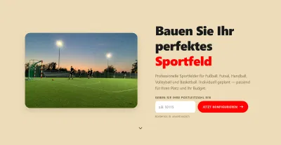 3D-Konfigurator für Sportfelder mit angeschlossenem Bauprojekt-CRM - Web Application