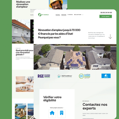 Création site internet wordpress pour MF energie - Website Creatie