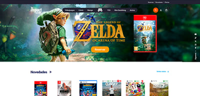 Impact Game: tienda WooCommerce de videojuegos y merchandising - E-commerce
