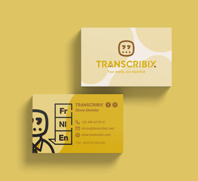 Cartes de visite Transcribix - Design & graphisme
