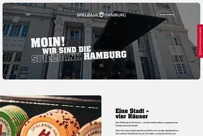 Website für die Spielbank Hamburg - Software Entwicklung