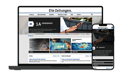 Relaunch for "Die Zeitungen" - Website Creation