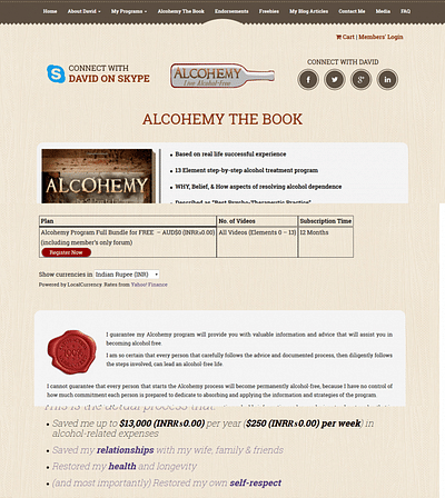 Alcohemy Wordpress Website - Sviluppo di software