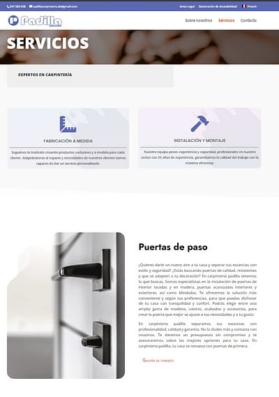 Diseño Web Empresa Carpintería - Création de site internet