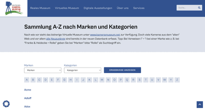 📽️Filter für Deutsches Kameramuseum - Création de site internet