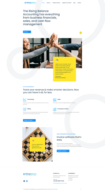 Rising Balance Accounting Software - Advertising