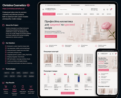 Christina Cosmetics – Premium Skincare eCommerce Platform - Advertising