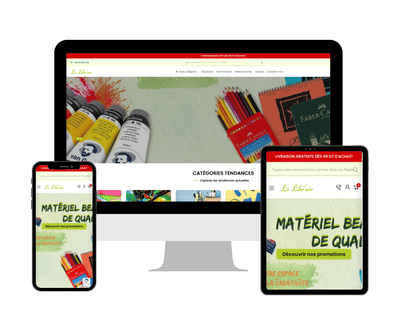 Plateforme e-commerce — Le Libr’air (Librairie & fournitures) - Website Creation