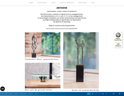 Artihove custom e-commerce met ERP integratie, CRO - E-commerce
