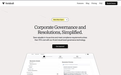 AI Driven Board Resolution Document Generation App - Application web
