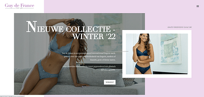 Website voor Guy de France Lingerie - Création de site internet