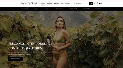 Style by sisi : e-commerce de lingerie suisse - Création de site internet