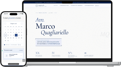 Sito web e calendario eventi per l'Avv. Marco Quagliariello - Creazione di siti web