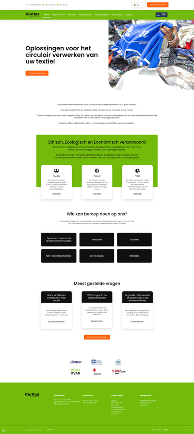 Website Curitas BE - Création de site internet