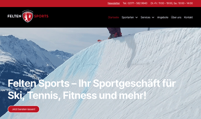 Felten Sports – Moderne Webseite & SEO-Optimierung - Onlinewerbung
