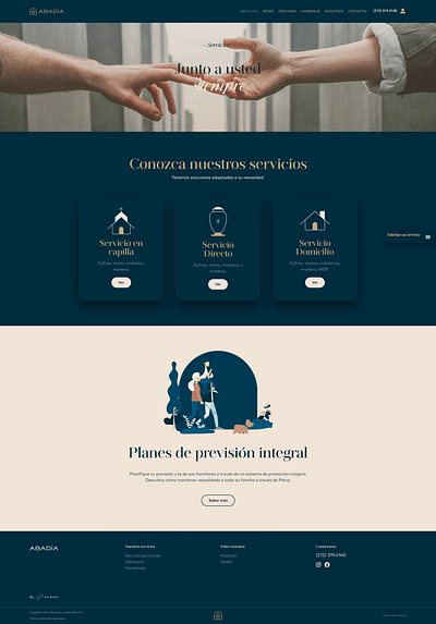 Sitio web corporativo para Abadía - Diseño Gráfico