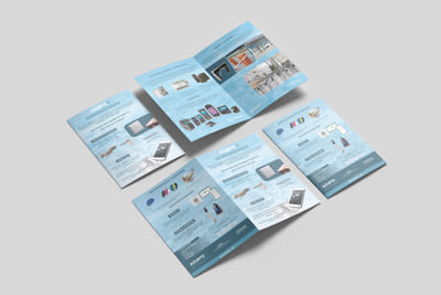 Dépliant A5 (mini-catalogue) livré plié - Diseño Gráfico