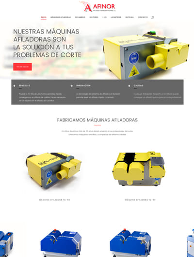 PAGINA WEB PARA «AFINOR» - Creación de Sitios Web