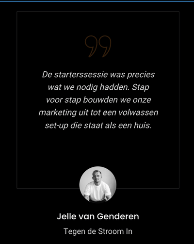 Tegen de stroom in - Strategia digitale