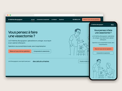 Identité visuelle d'un cabinet d'urologie - Website Creation
