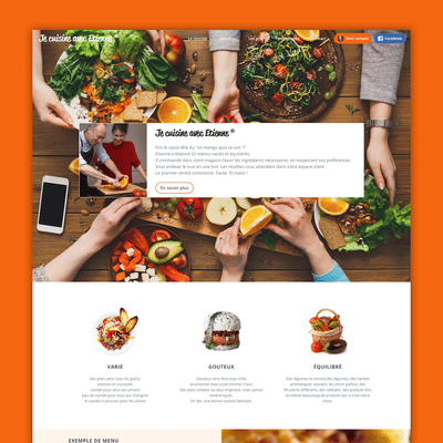 Je cuisine avec Etienne - Website Creation