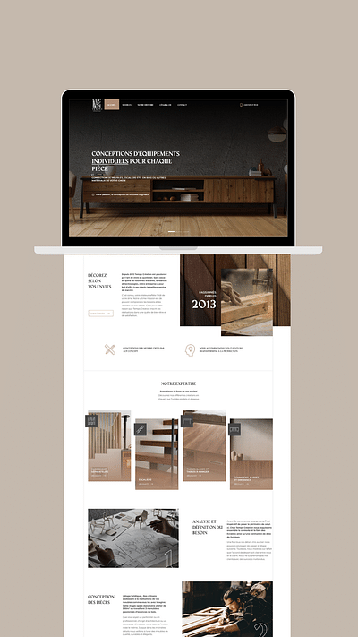 Atelier mobilier www.tempocreation.be - Website Creatie