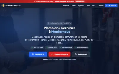 Travaux Sud — site vitrine & SEO local, artisan multi-services - Website Creation
