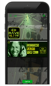 RaveFM Radio station app - Application mobile