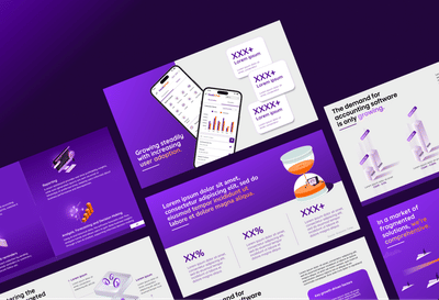 Investor Pitch Deck for AI-based accounting app - Diseño Gráfico