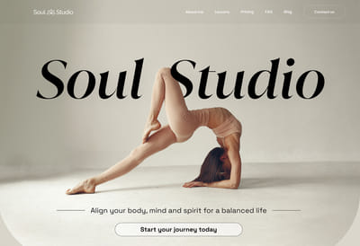 Soul Studio - Yoga & Wellness Website Design - Webseitengestaltung