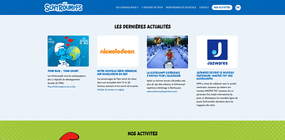 Les Schtroumpfs - B2B Website - Website Creatie