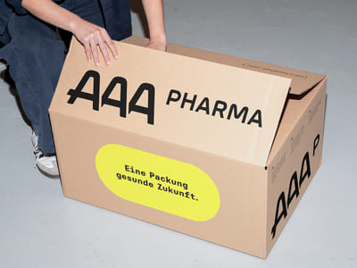 AAA-Pharma – Mit Gelb gut versorgt. - Branding y posicionamiento de marca