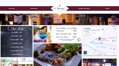 Le Kiosque -Bar Restaurant Beauvais - Création de site internet