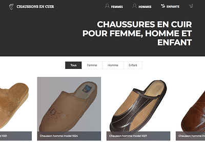 Site e-commerce Chaussons.me - Création de site internet