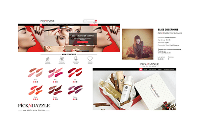 Pick N Dazzle website - Branding y posicionamiento de marca