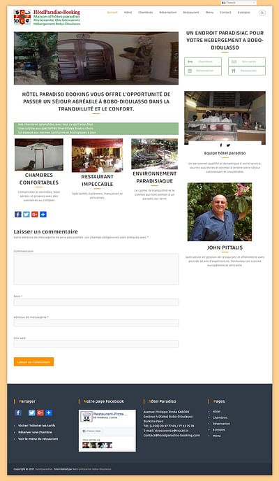 Création d'un site web pour restaurant pizzeria - Creación de Sitios Web