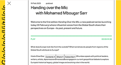 Podcast institutionnel : voix sur la géopolitique - Production Audio