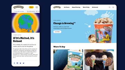 A platform for ice cream and activism - Ergonomy (UX/UI)