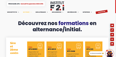 Institut F2I - Création de site internet