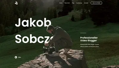 Personal Branding für einen Video Blogger - Webseitengestaltung