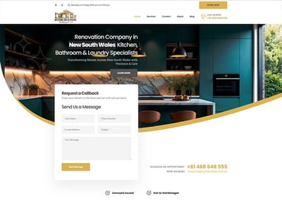 Hydri Builders – Modern Construction Company Website Design - Website Creation