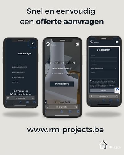 Website RM Projects - Website Creatie