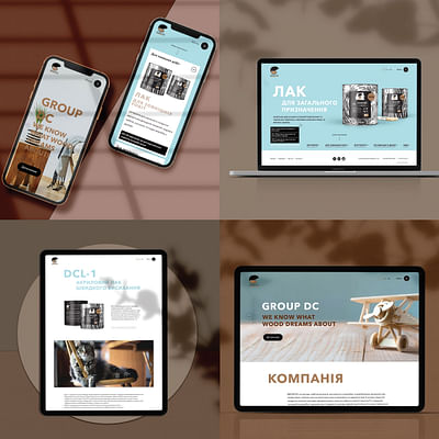 GROUP DC Corporate website. UI/UX Design - Copywriting