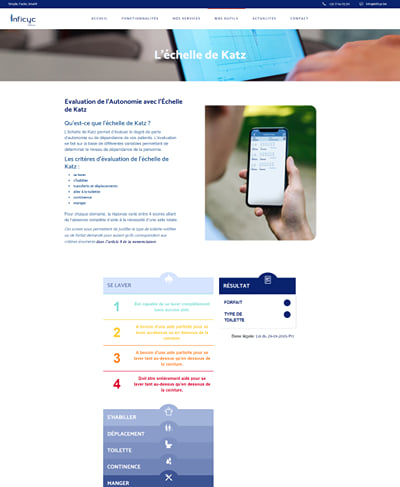Site web pour un logiciel de gestion de soins - Website Creatie