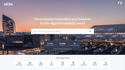 AKKA technologies global sales platform - Application web